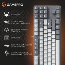 Купить Клавиатура GamePro Genesis Metallic MK110G Outemu Red Switch UA Gray (MK110G) - фото 6