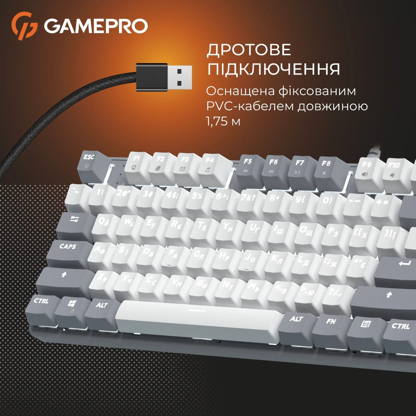 Купить Клавиатура GamePro Genesis Metallic MK110G Outemu Red Switch UA Gray (MK110G) - фото 7