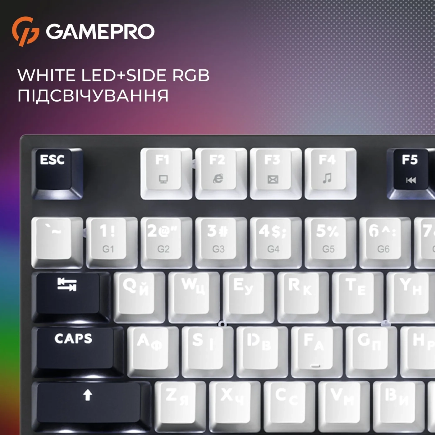 Купить Клавиатура GamePro Genesis Metallic MK144B Outemu Red Switch UA Black (MK144B) - фото 9