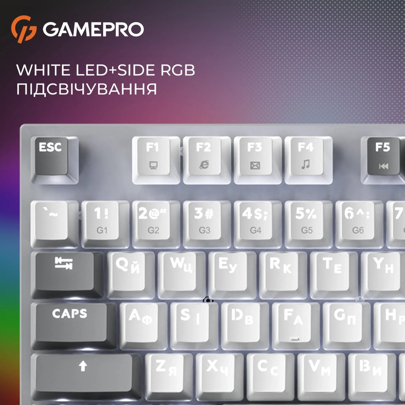 Купить Клавиатура GamePro Genesis Metallic MK144G Outemu Red Switch UA Gray (MK144G) - фото 10