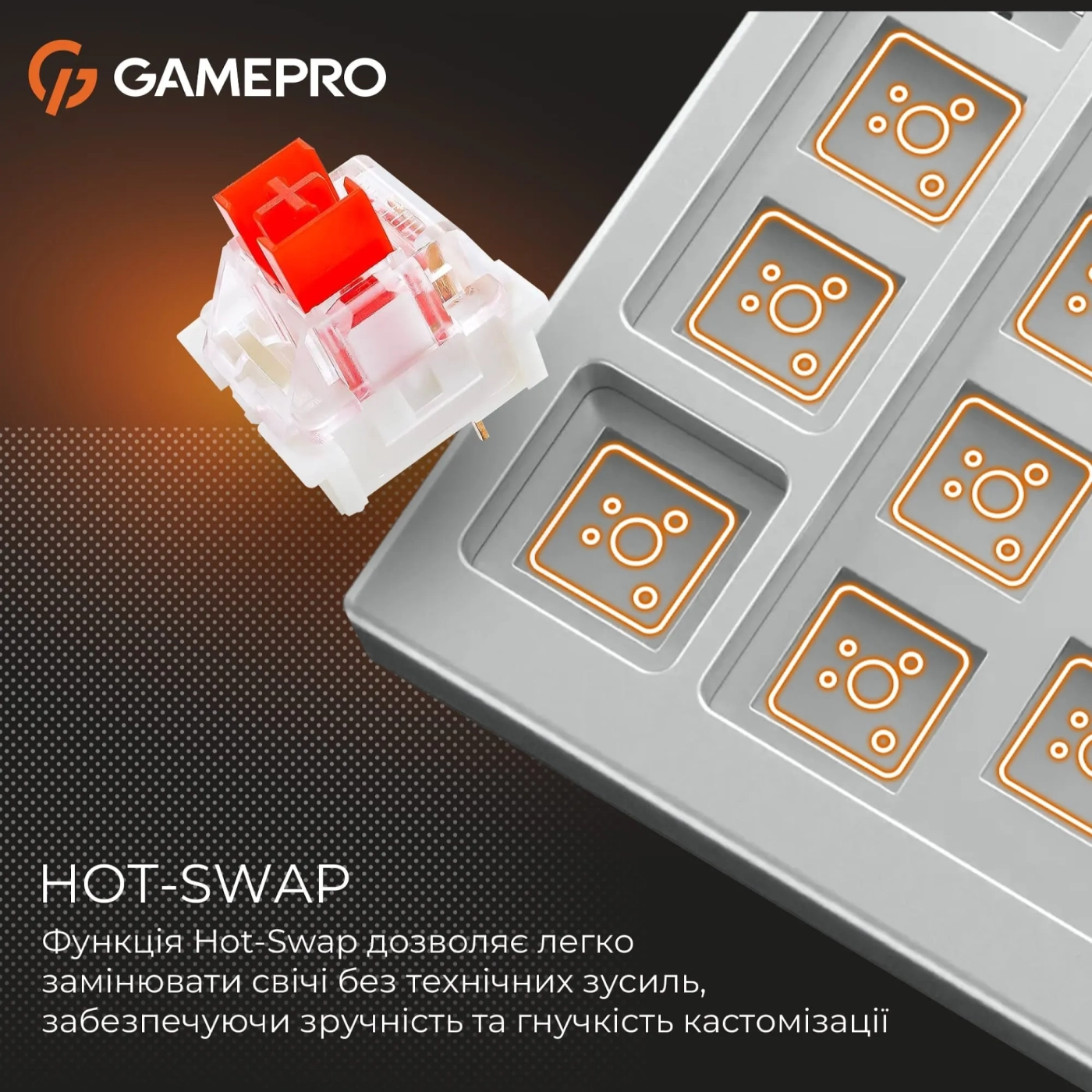 Купить Клавиатура GamePro Genesis Metallic MK144G Outemu Red Switch UA Gray (MK144G) - фото 12