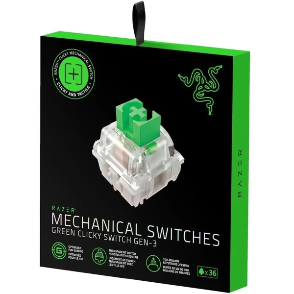 Купить Комплект переключателей RAZER Mechanical Switches Pack - Green clicky switch (RC21-02040200-R3M1) - фото 5