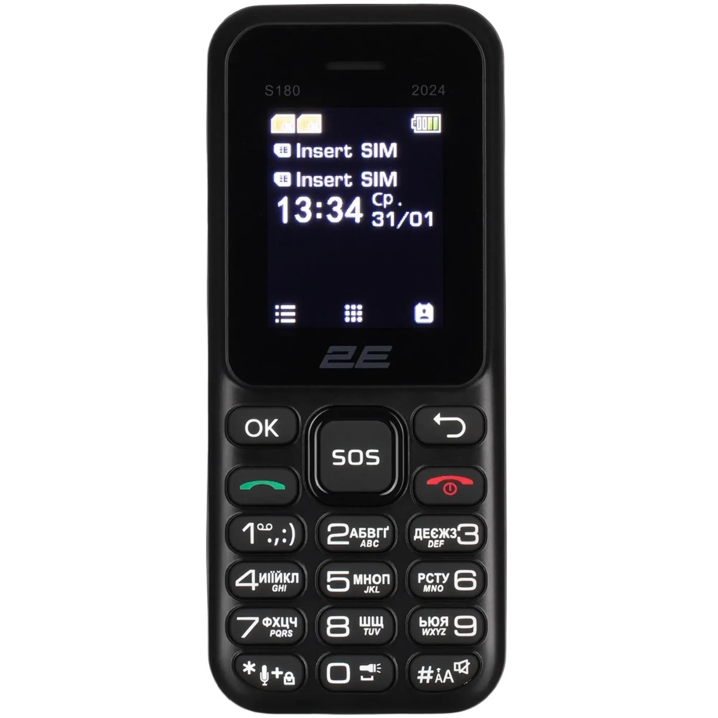 Купить Мобильный телефон 2E S180 2024 Black (694743653885) - фото 1