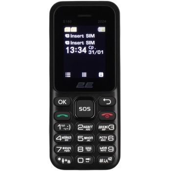 Купить Мобильный телефон 2E S180 2024 Black (694743653885) - фото 1