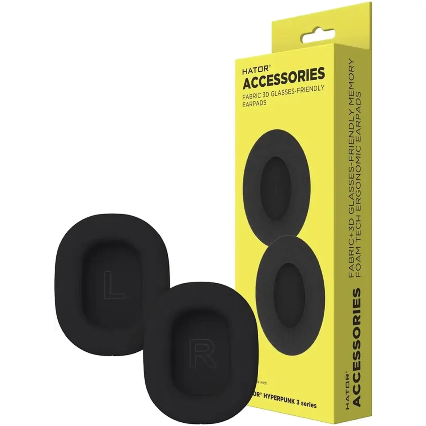 Купити Амбушюр для навушників Hator Hyperpunk 3 ESH series, Black 2 шт. (ACC-408) - фото 2