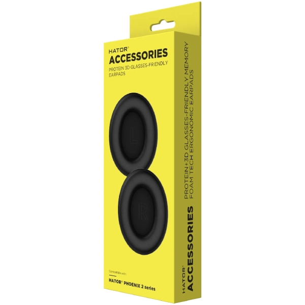 Купити Амбушюр для навушників Hator Phoenix 2 ESH series, Black 2 шт. (ACC-402) - фото 2