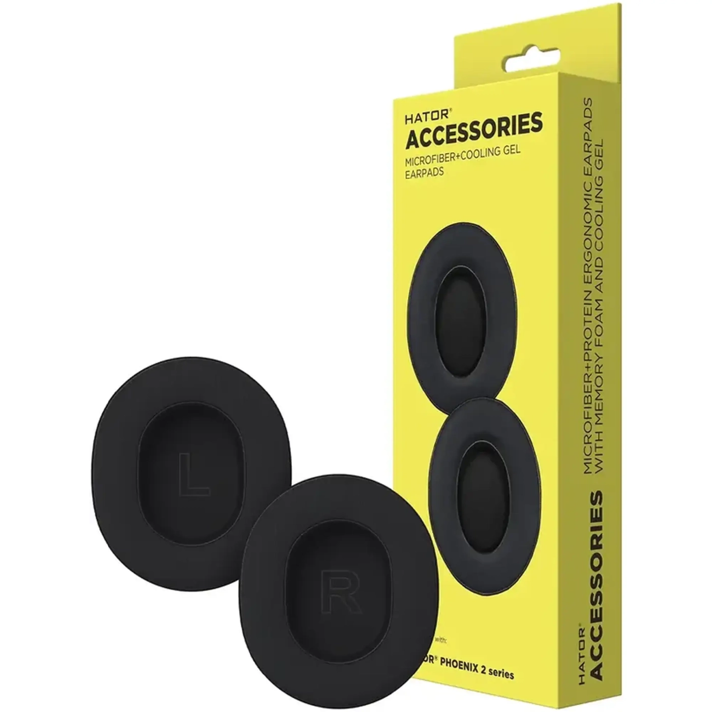 Купити Амбушюр для навушників Hator Phoenix 2 ESH series, Black 2 шт. (ACC-407) - фото 2