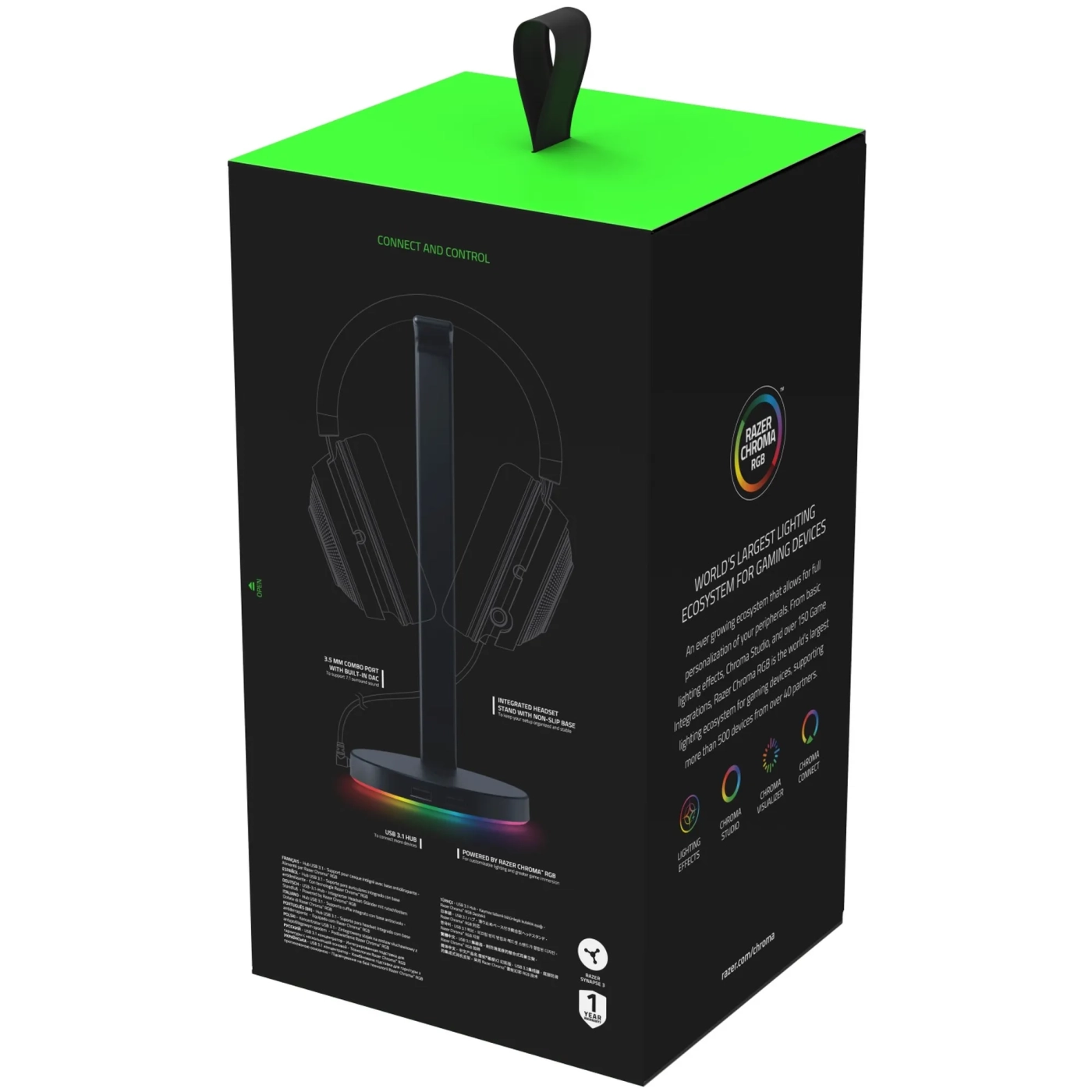 Купити Підставка для навушників Razer Base Station V2 Chroma Black (RC21-01510100-R3M1) - фото 7