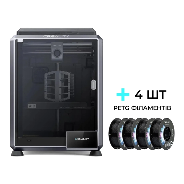 Купить 3D принтер CREALITY CR-K1C + PETG Filament (пластик) для 3D принтера CREALITY 4x1кг, 1.75мм, черный - фото 1