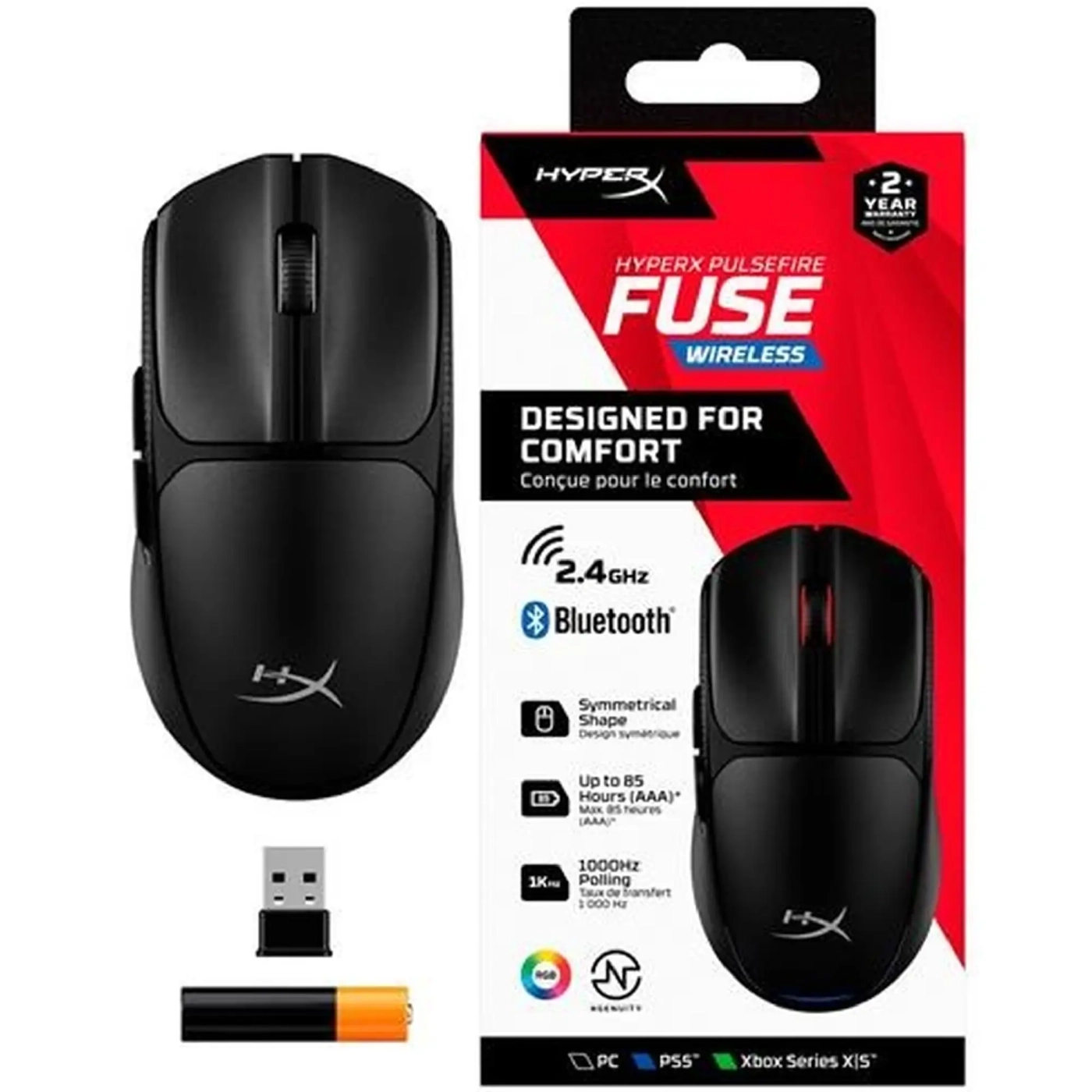 Купить Мышь HyperX Pulsefire Fuse Wireless Black - фото 8