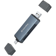Купити Кардрідер ColorWay USB 2.0/USB-C to CF/SD/MicroSD (CW-CR-01) - фото 2