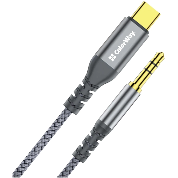 Купити Адаптер ColorWay USB-C to 3.5 mm mini-Jack 1.2 м Grey (CW-CBPDJ071-G) - фото 4