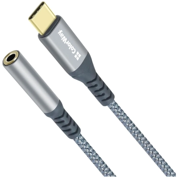 Купить Адаптер ColorWay USB-C to 3.5 мм Female Audio 14 см Grey (CW-AD-CJ) - фото 1