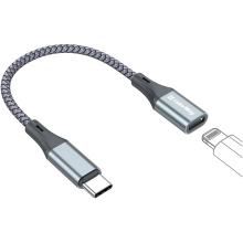 Купити Адаптер ColorWay USB-C To Lightning 17.5 см Grey (CW-AD-CL) - фото 4