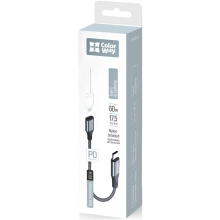 Купити Адаптер ColorWay USB-C To Lightning 17.5 см Grey (CW-AD-CL) - фото 5