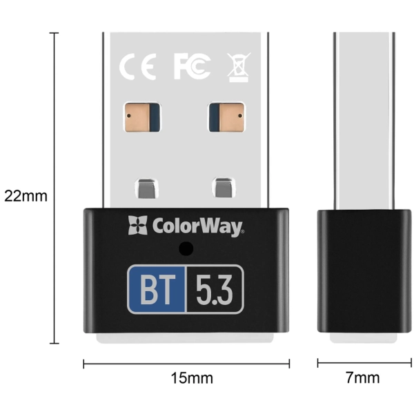 Купить Bluetooth адаптер ColorWay BT 5.3 (CW-AD-BT53) - фото 5
