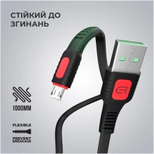 Купити Кабель ArmorStandart AR15 micro USB 2.4A 1m Black (ARM59535) - фото 2