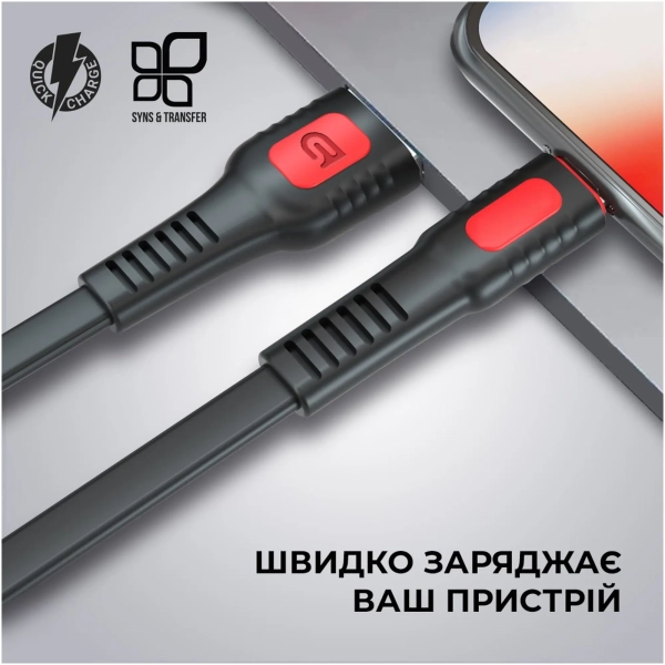 Купити Кабель ArmorStandart AR15 micro USB 2.4A 1m Black (ARM59535) - фото 3