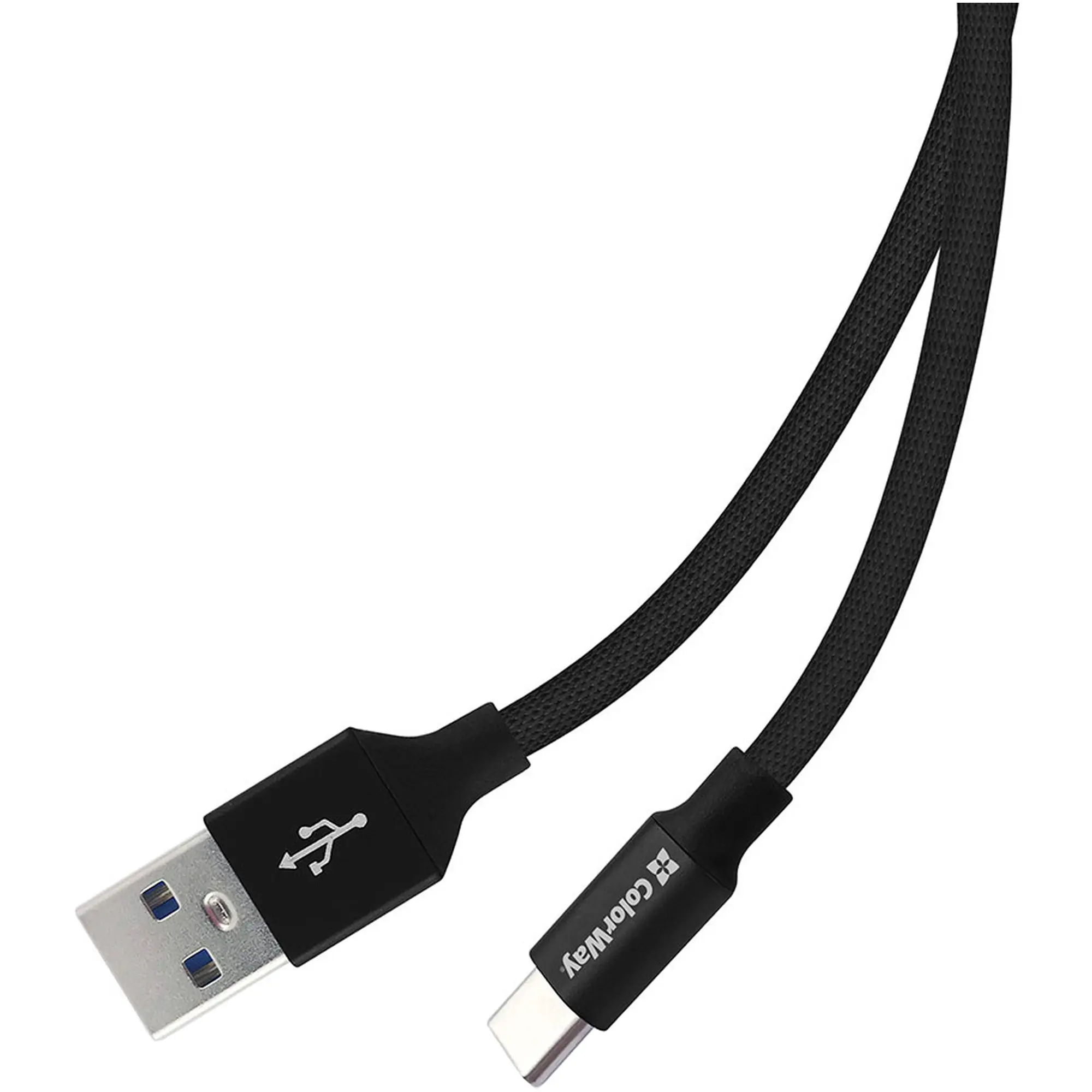 Купити Кабель Colorway USB Type-C 2m 2.4A Black (CW-CBUC008-BK) - фото 2