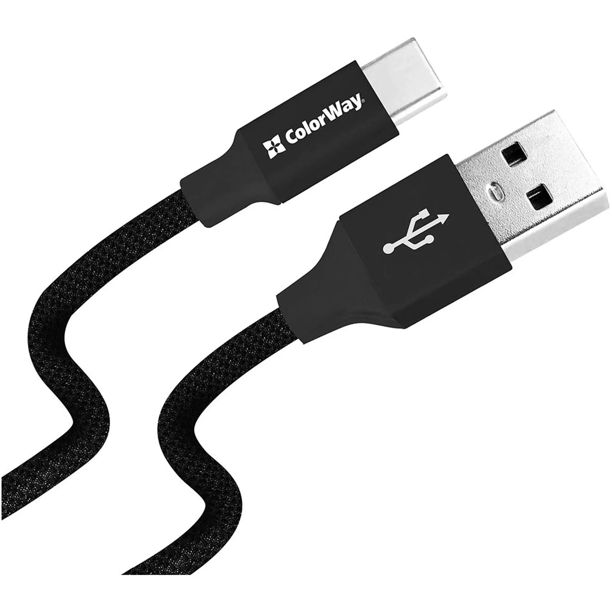 Купити Кабель Colorway USB Type-C 2m 2.4A Black (CW-CBUC008-BK) - фото 4
