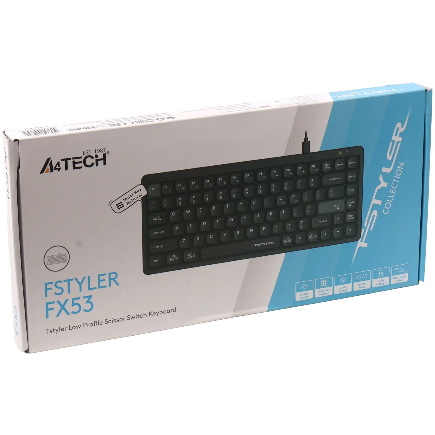 Купити Клавіатура A4Tech Fstyler FX53 Black - фото 7