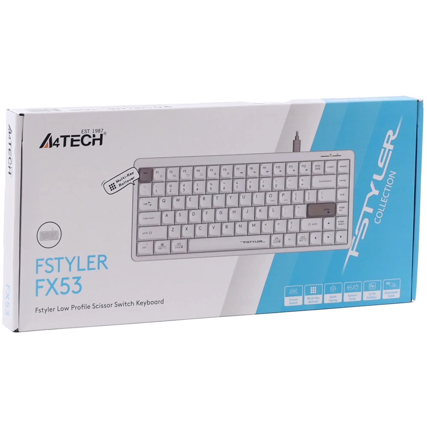 Купити Клавіатура A4Tech Fstyler FX53 White - фото 7