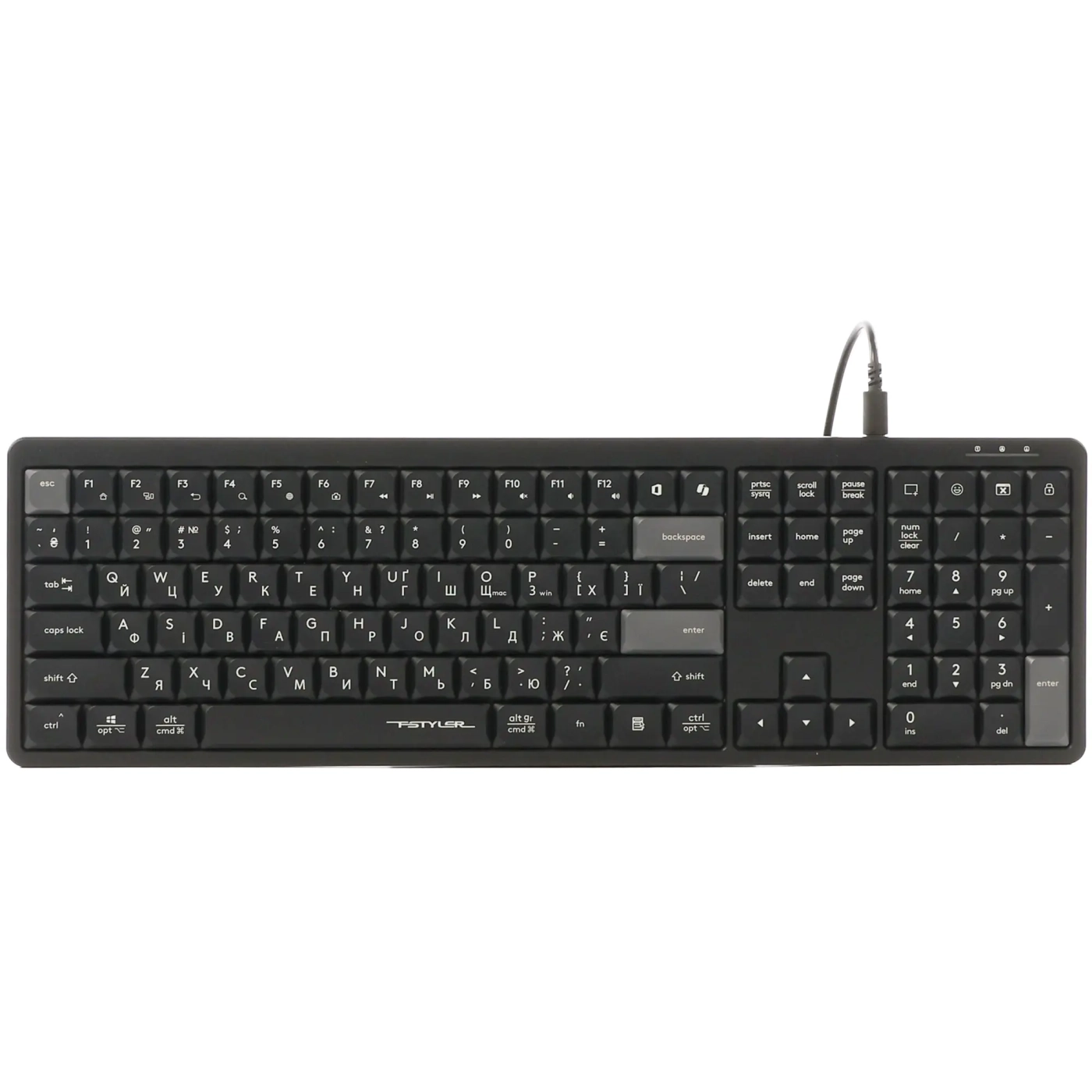 Купити Клавіатура A4Tech Fstyler FX55 Black - фото 1