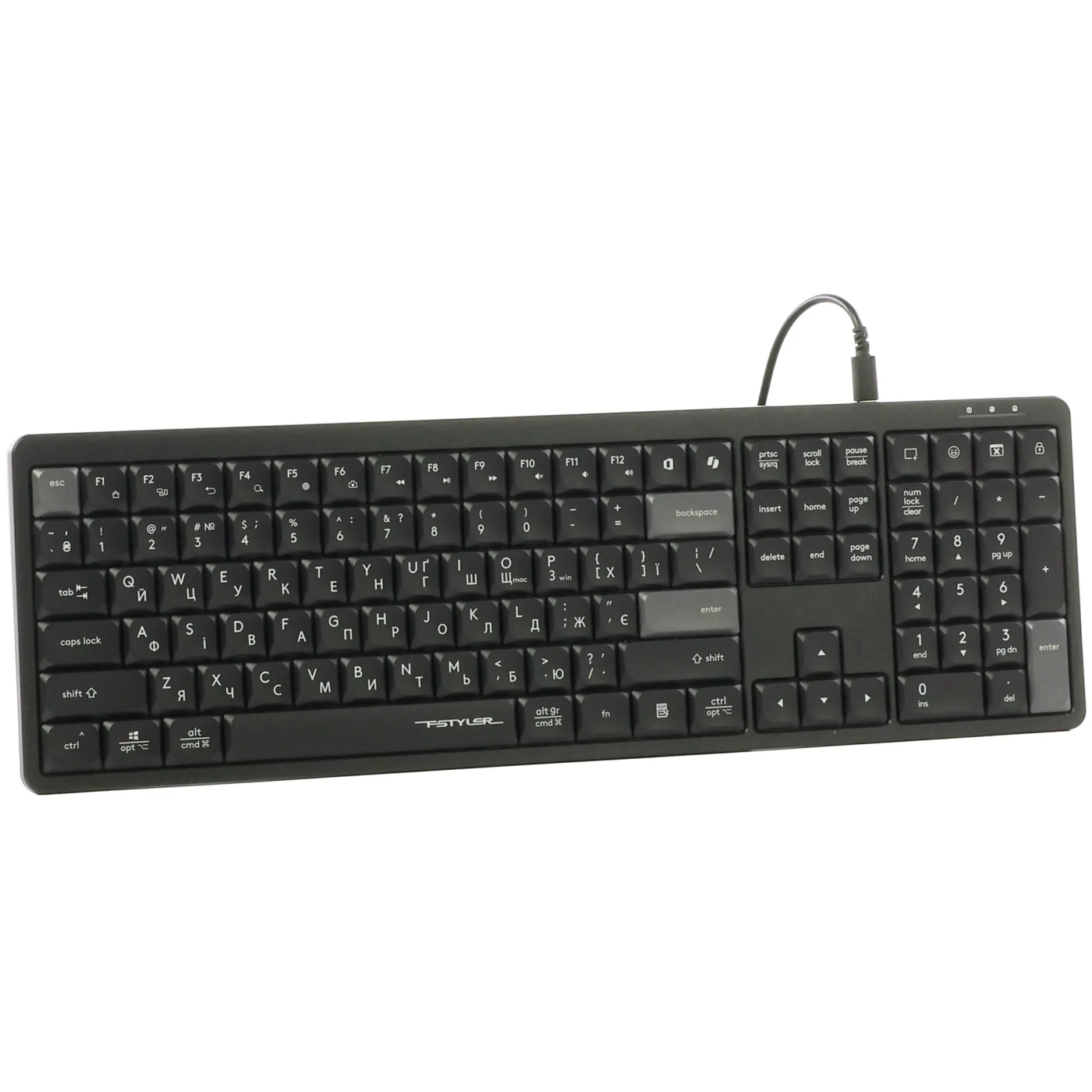 Купити Клавіатура A4Tech Fstyler FX55 Black - фото 2