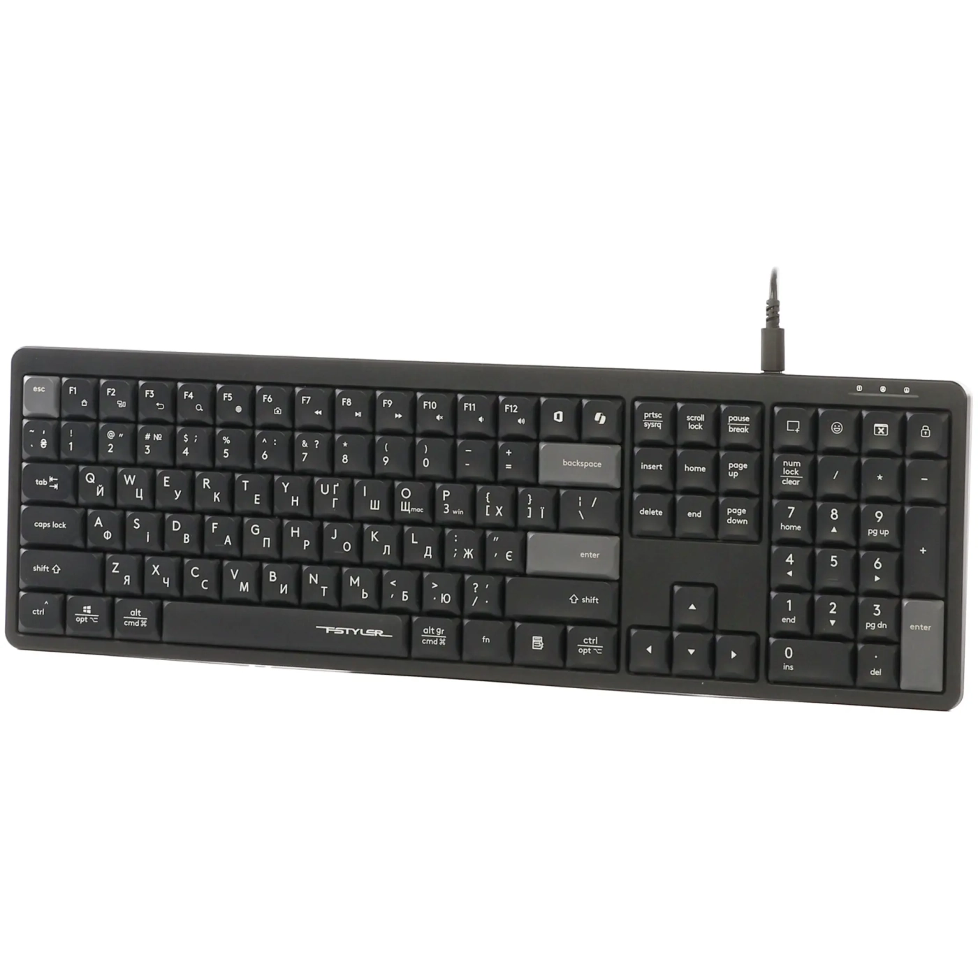 Купити Клавіатура A4Tech Fstyler FX55 Black - фото 3