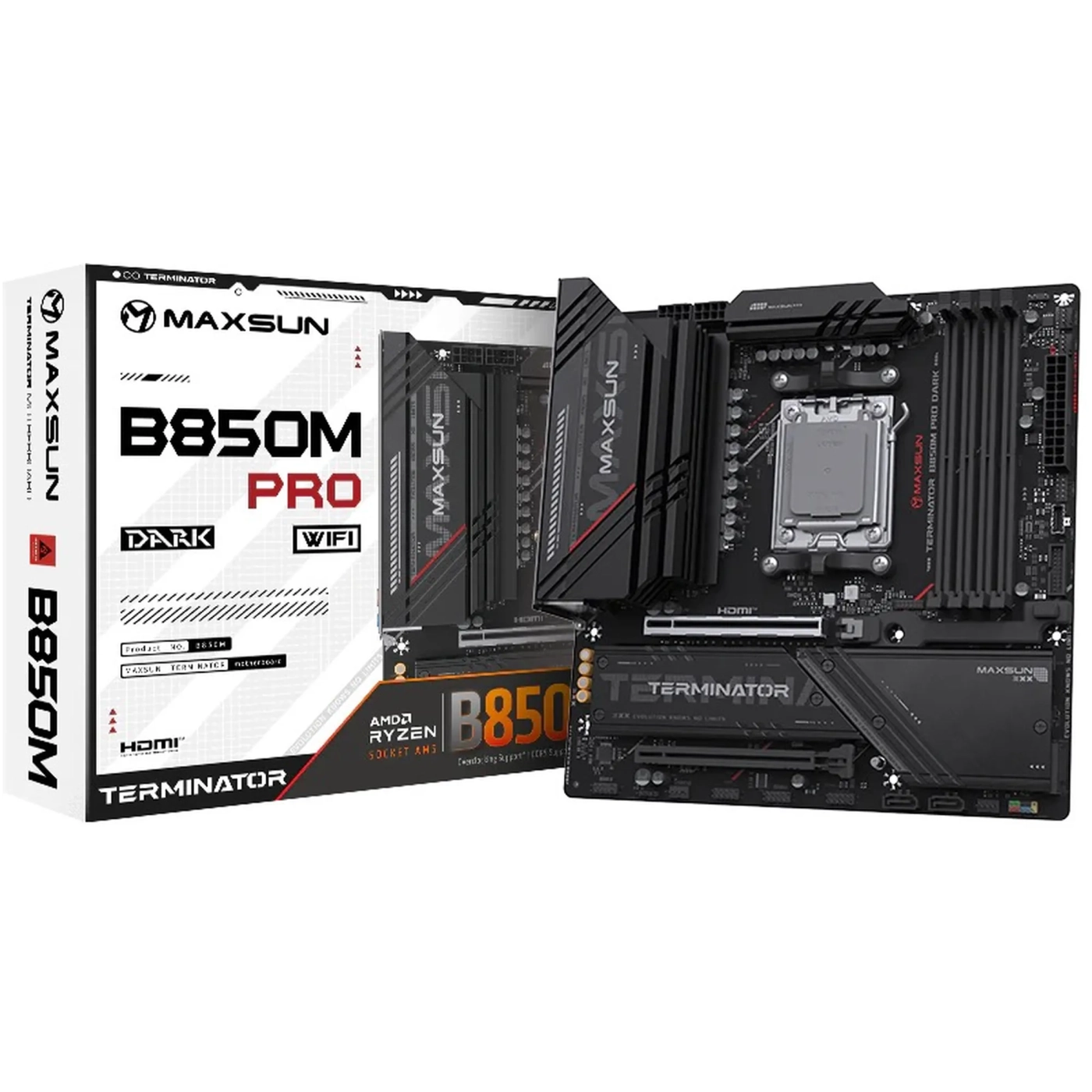 Купити Материнська плата Maxsun MS-Terminator B850M DARK WIFI - фото 1