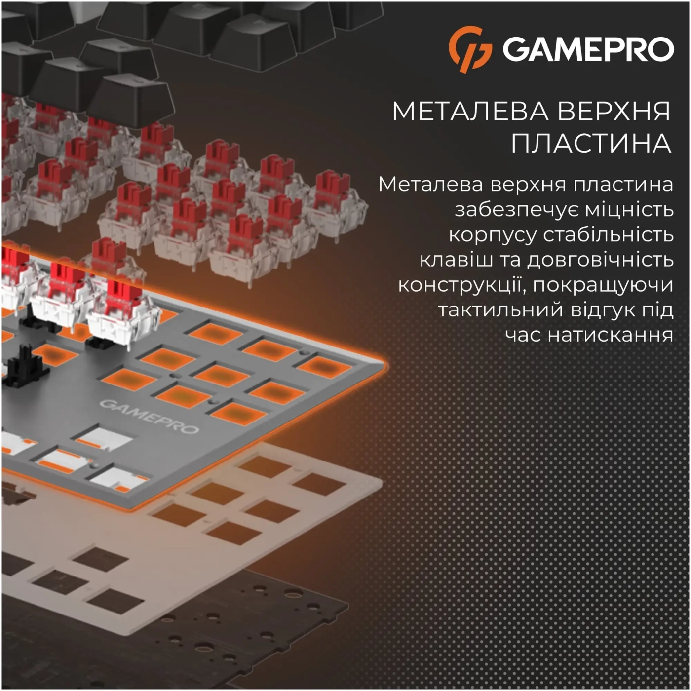 Купити Клавіатура GamePro Genesis Joker Pro MK124G Pro Outemu Red Switch Wireless/Bluetooth/USB UA Gray (MK124G Pro) - фото 8