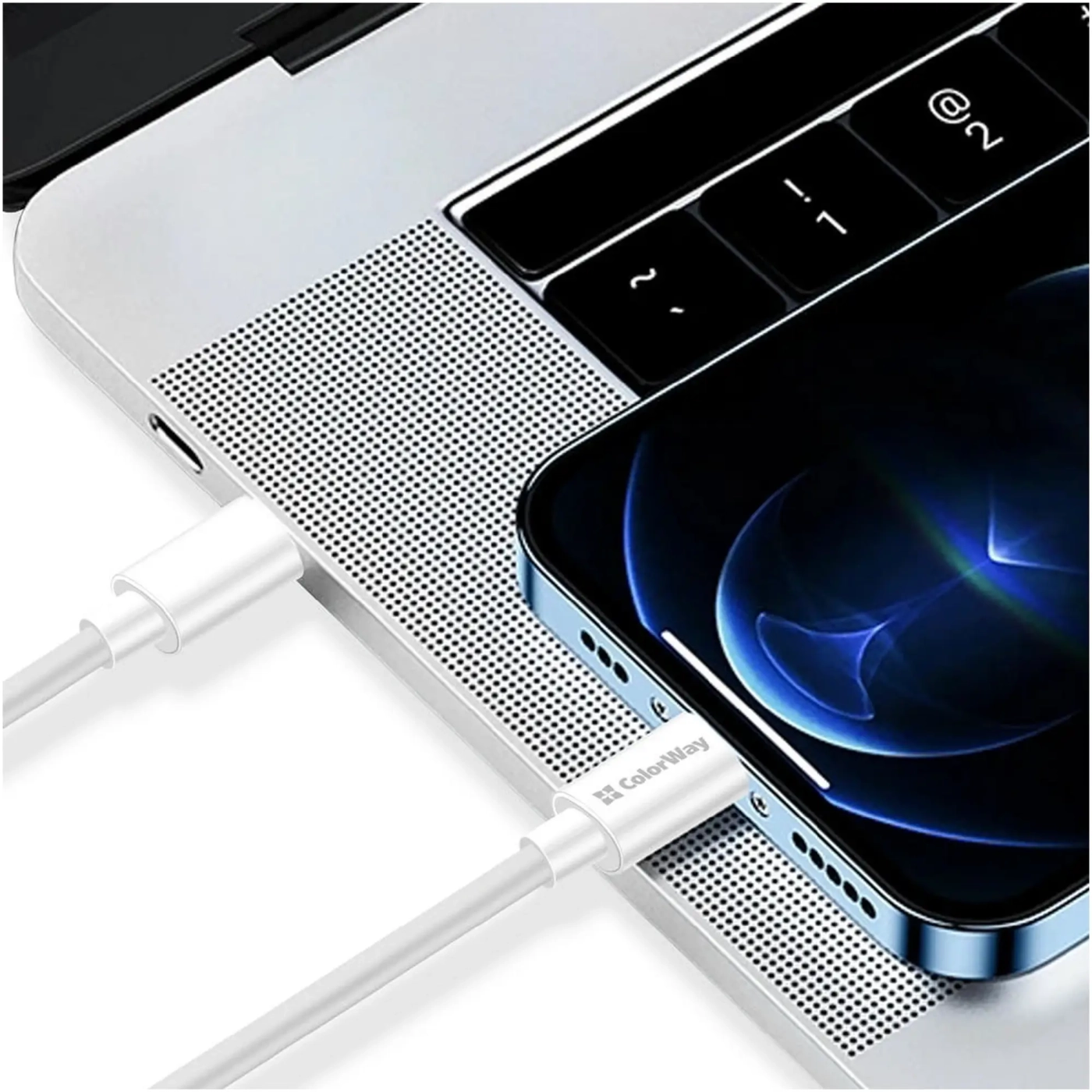 Купить Кабель Colorway USB-C - USB-C 5.0А 1 м White (CW-CBPDCC058-WT) - фото 7