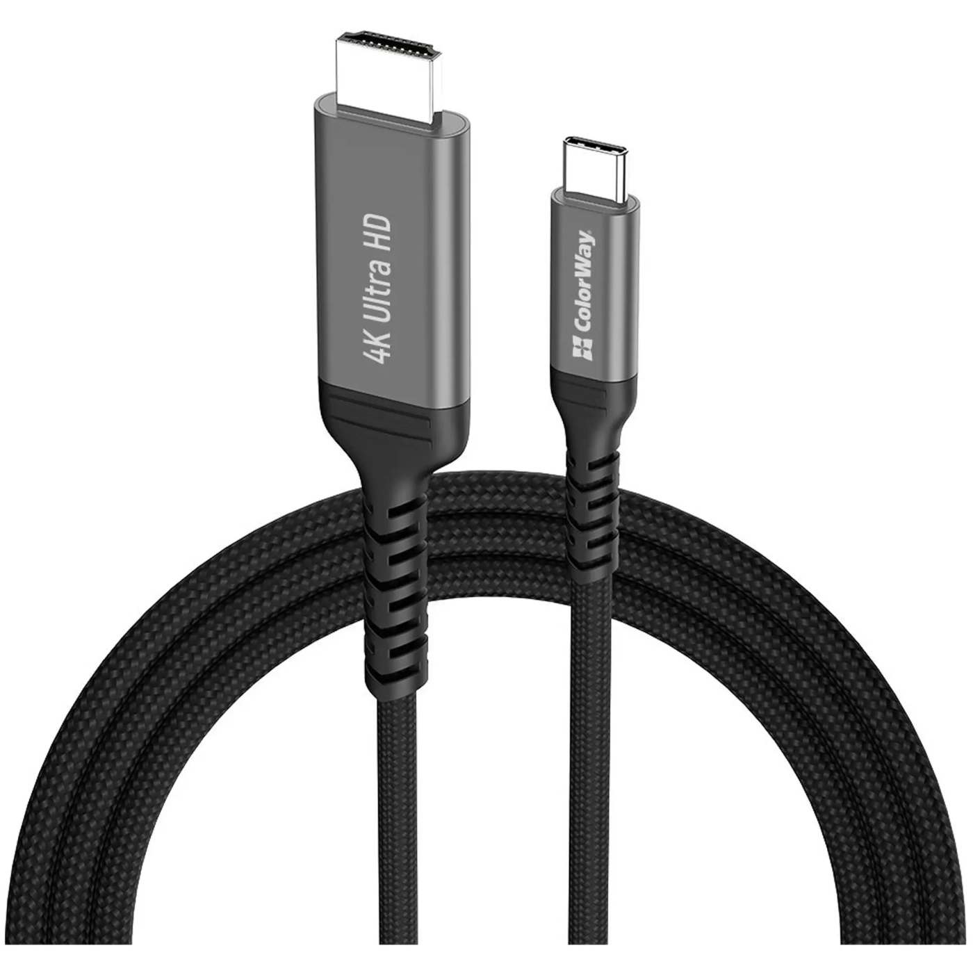 Купити Кабель ColorWay USB-C to HDMI 2 м Black (CW-CBCHD077-BK) - фото 1