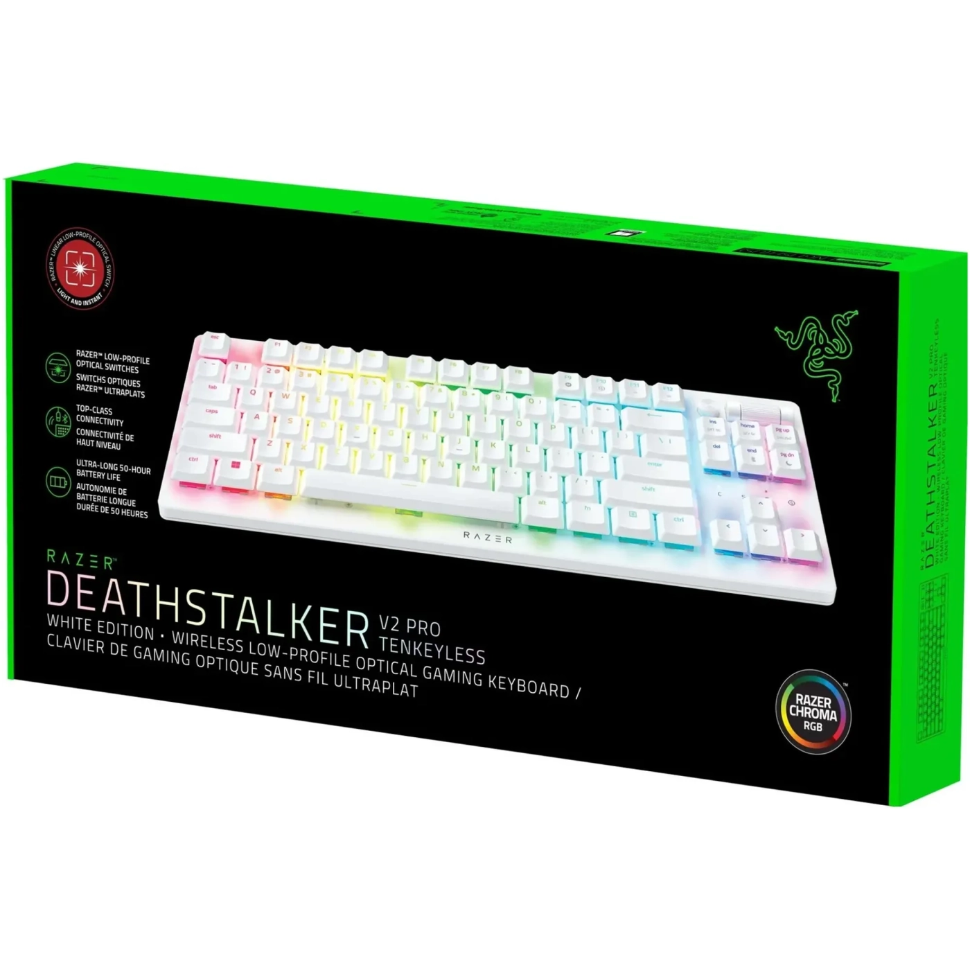 Купити Клавіатура RAZER DeathStalker V2 Pro TKL Red Switch White (RZ03-04373500-R3M1) - фото 4