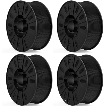 Купить PLA Filament (пластик) для 3D принтера ELEGOO 4x3кг, 1.75мм, черный (50.203.0625) - фото 1