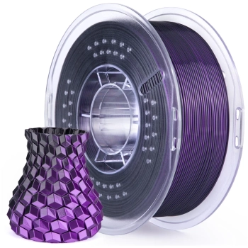 Купить PLA Filament (пластик) для 3D принтера ELEGOO шелковый блеск 1кг, 1.75мм, черно-фиолетовый (50.203.0466) - фото 1
