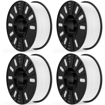 Купити PLA Plus Filament (пластик) для 3D принтера ELEGOO 4x3кг, 1.75мм, білий (50.203.0628) - фото 1