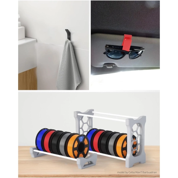 Купити PETG Filament (пластик) для 3D принтера ELEGOO 1кг, 1.75мм, темно-сірий (50.203.0396) - фото 6