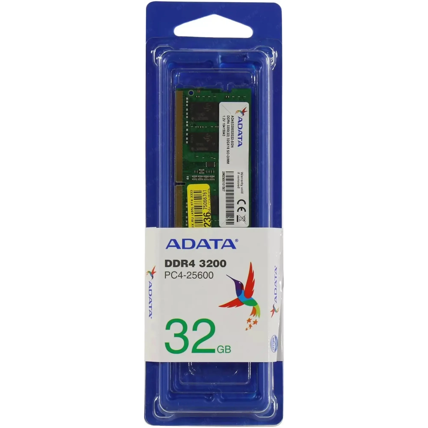 Купити Модуль пам'яті ADATA SODIMM DDR4-3200 32768MB PC4-25600 (AD4S320032G22-SGN) - фото 3