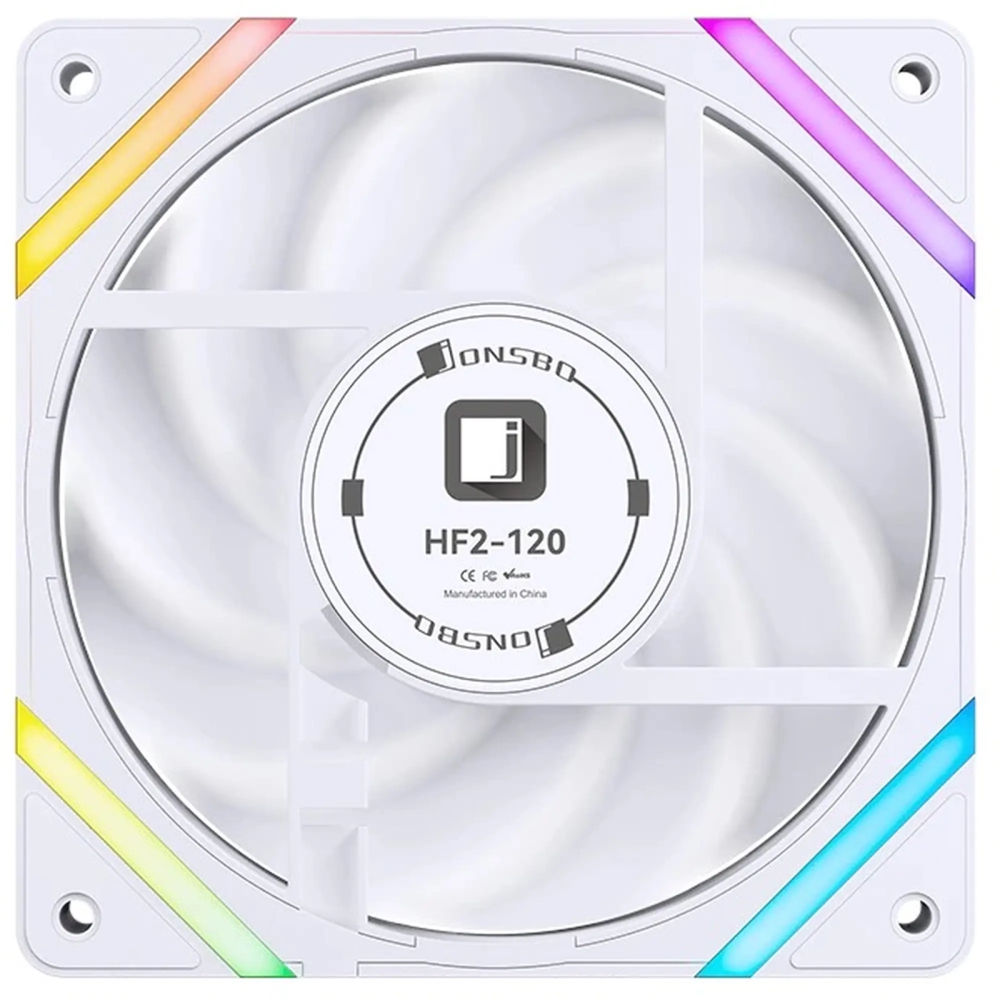 Купити Вентилятор JONSBO HF2-120W ARGB White - фото 7