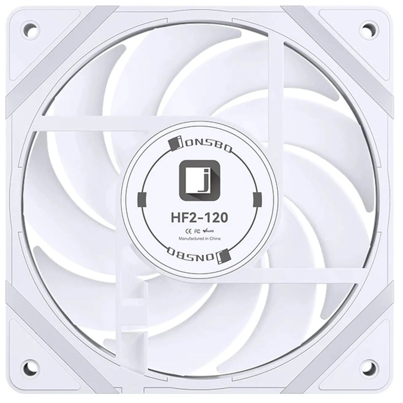 Купити Вентилятор JONSBO HF2-120W ARGB White - фото 8