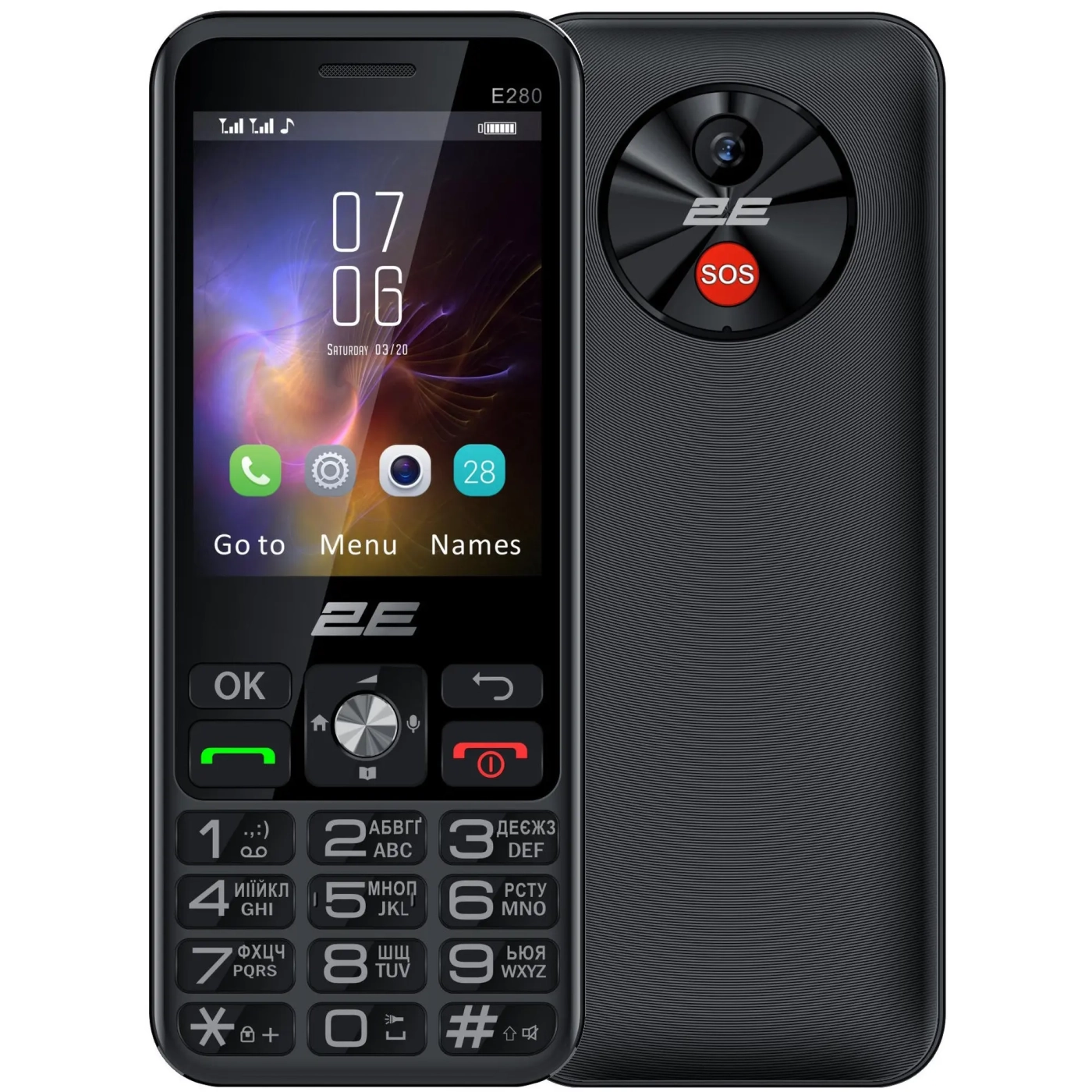 Купити Мобільний телефон 2E E280 2025 Black (694743656220) - фото 1