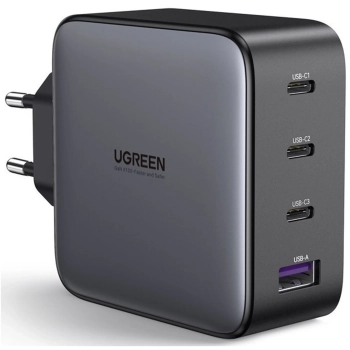 Купити Зарядний пристрій Ugreen CD226 4xUSB 100W GaN (3хUSB-C+USB-A) Grey (15337) - фото 1
