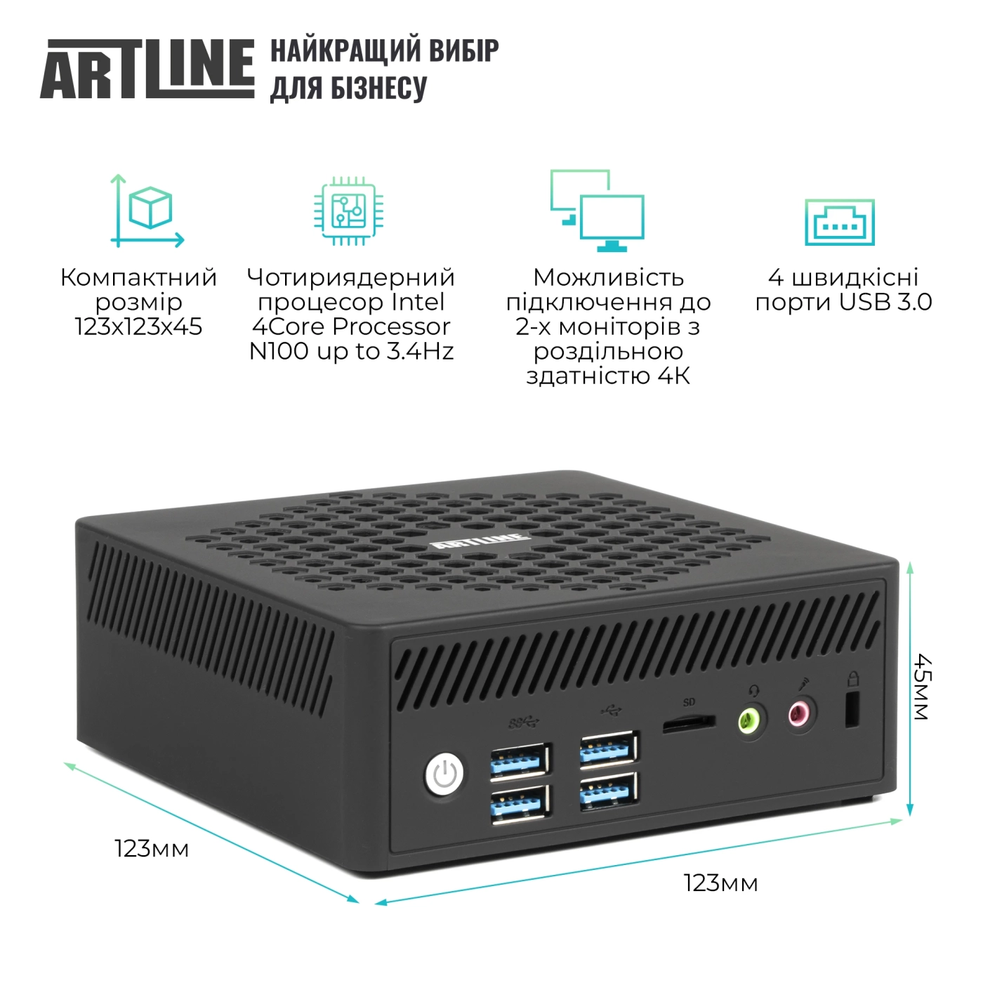 Купити Неттоп ARTLINE Business B14 Windows 11 Pro (B14v30Win) - фото 2