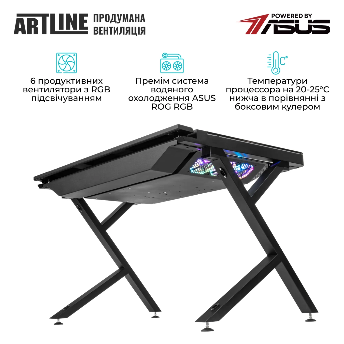 Купить Компьютер в столе ARTLINE Overlord DESK Windows 11 Pro (DESKv02Win) - фото 7