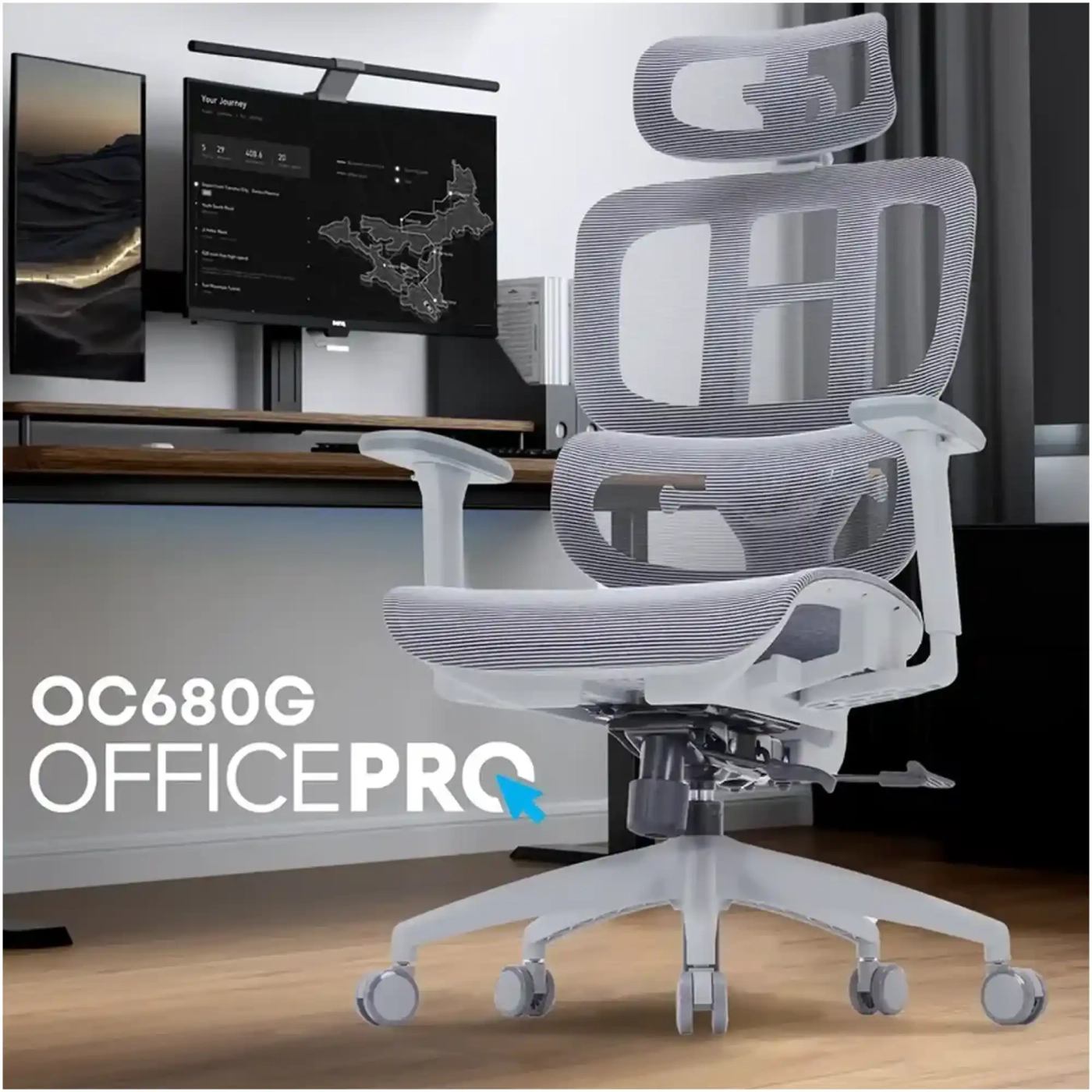 Купити Крісло офісне OfficePro OC680G Gray - фото 7