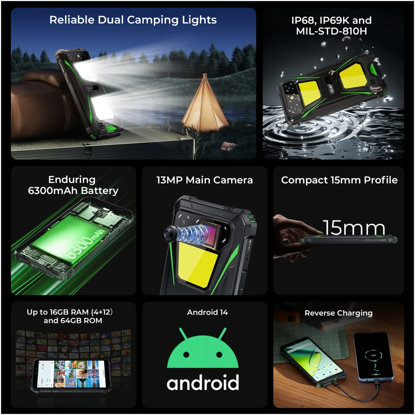 Купити Смартфон Oukitel G5 4/128GB Green (G5_GN) - фото 10