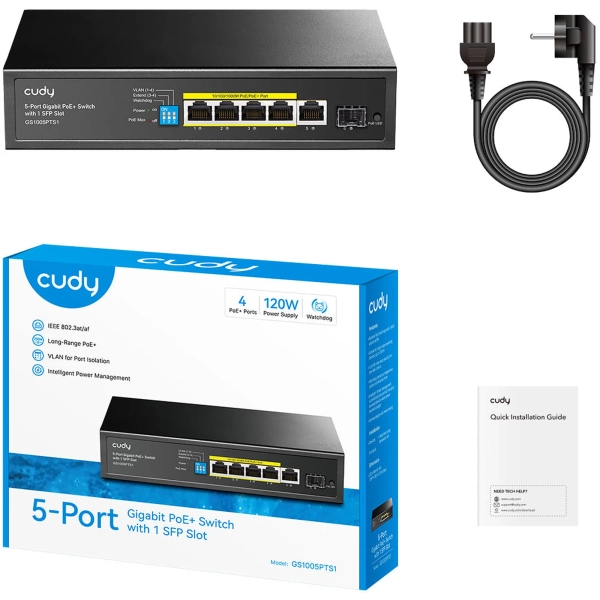 Купити Комутатор Cudy GS1005PTS1 - фото 2