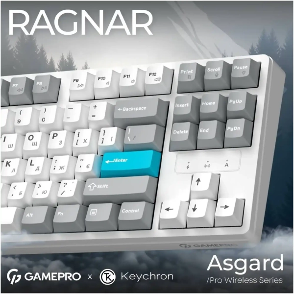 Купити Клавіатура GamePro Asgard Ragnar White (MK285WH) - фото 5
