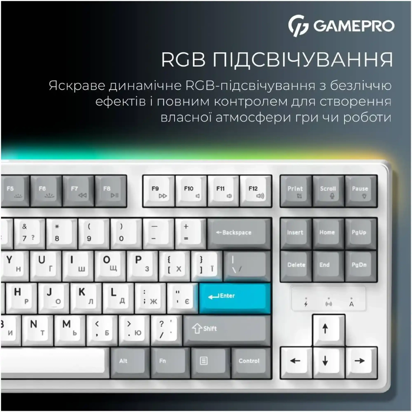 Купити Клавіатура GamePro Asgard Ragnar White (MK285WH) - фото 15